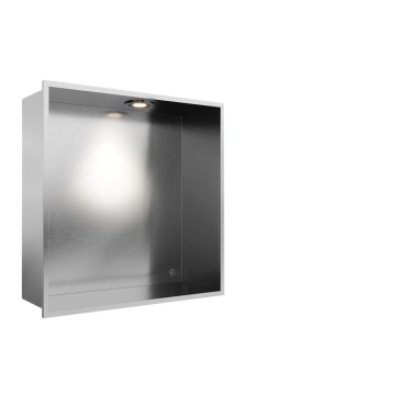 Tērauda dušas niša ar LED gaismu/100*300*300mm/slī