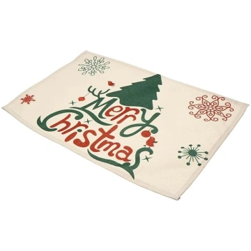 1 x Christmas Place Mats Holiday Dinner Pad Snowfl
