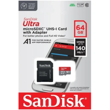 SANDISK ultra Android microSDXC 64GB memory card, 