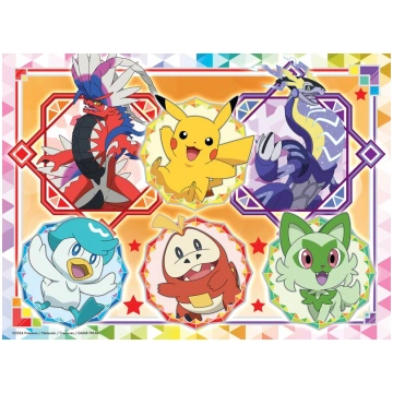 Puzzle ar 100 XXL gabaliem: Pokémon Sarkanā un Vio