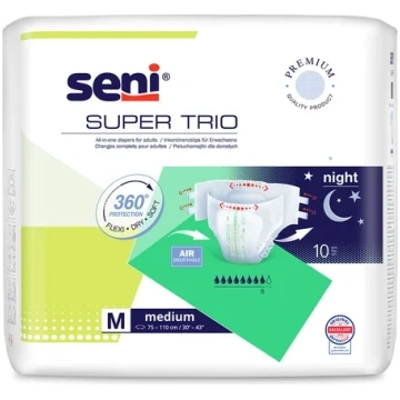 Seni Super Trio autiņbiksītes Night M izmērs, 10 g