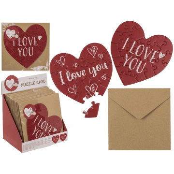 Sirds formas apsveikums - puzle "Love"
