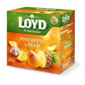 Augļu tēja LOYD Pyramids ar ananasu un bumbieru ga
