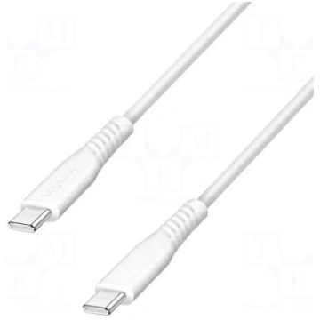 Cable | USB 2.0 | USB C plug,both sides | 1m | whi