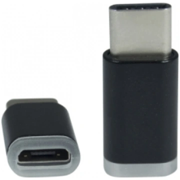 Adapter Micro USB-USB Type C (USB-C) aluminum blac