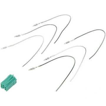Car connector; ISO mini plug,cables; PIN: 6; Kit: 