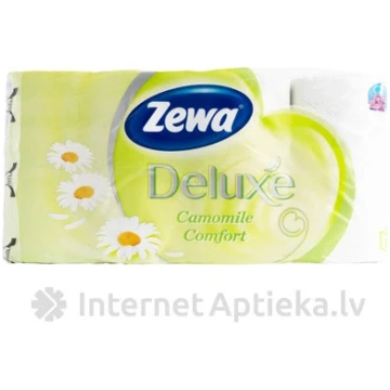 Zewa Deluxe Camomile Comfort Tualetes papīrs, 8 gb