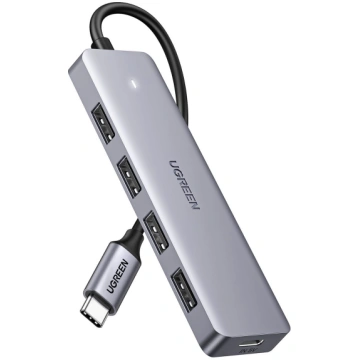 Sakabe USB-C uz USB-A 4 porti (USB 3.0) 15 cm ar U