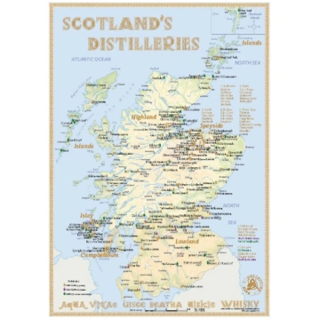 Whisky Distilleries Scotland - Tasting Map: The Wh