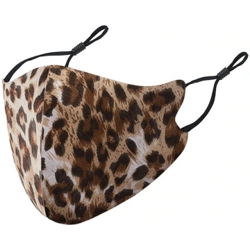 Leoparda sejas maska (100% poliesters) sievietēm C
