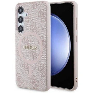 GUESS 4G Collection Leather Metal Logo MagSafe Cas