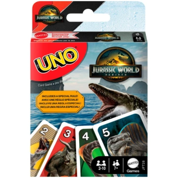Uno kāršu spēle Mattel Games Jurassic World Rebirt