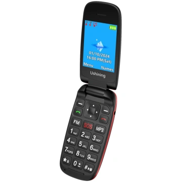 Salokāms mobilais tālrunis ar lielām pogām, 2G GSM