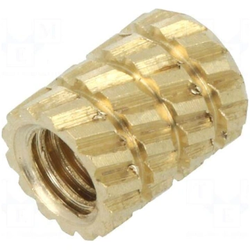 Threaded insert | brass | without coating | M2,5 |