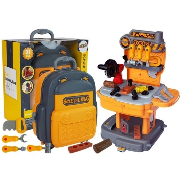 Tool Set Backpack Workshop Orange and Grey Lean To