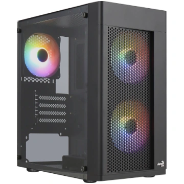 Datora korpuss AeroCool Hexform, melna krās