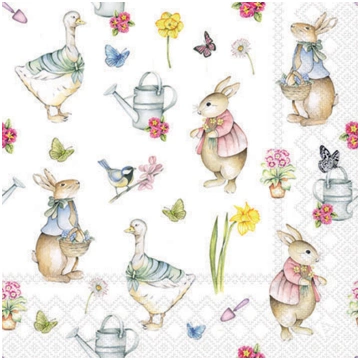 Pack of 20 napkins Easter Garden Casolaro Hoteller