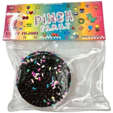 Pretstresa rotaļlieta Squishy, Oreo cepums, melns