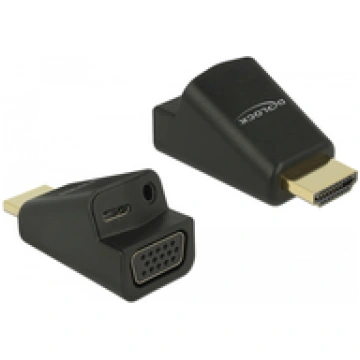 65895 HDMI A VGA 3.5 mm Audio Schwarz Kabelschnitt