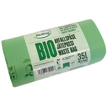 Bio kompostējami atkritumu maisi Biobag, 35 l, 25 