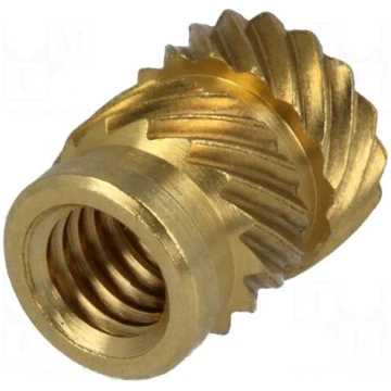 Threaded insert | brass | without coating | M4 | B