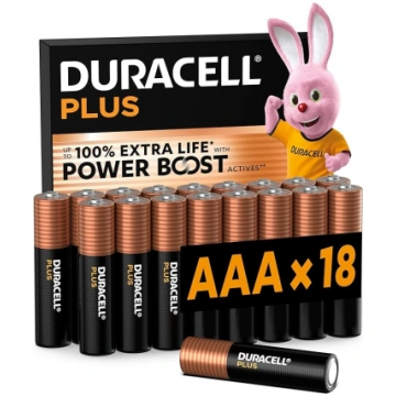 Duracell Plus AAA mikro sārmu baterijas, 1,5 V LR0