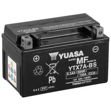 YUASA akumulatoru baterija, 6ah/90a 12v l+, 150x87