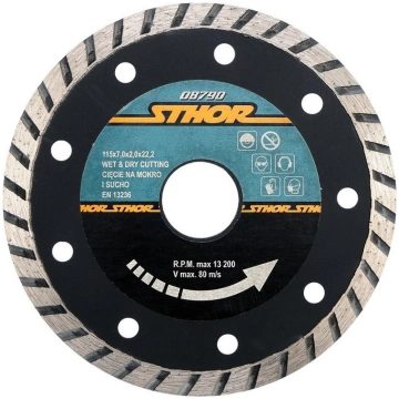 Dimanta griešanas disks (Turbo) EN 115mm (08790)