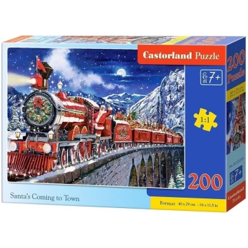 Castorland Puzzle 200 Santa"s Coming to Town CASTO