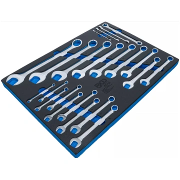 TOOL TRAY 3/3: COMBINATION SPANNERS AND E-TYPE SPA