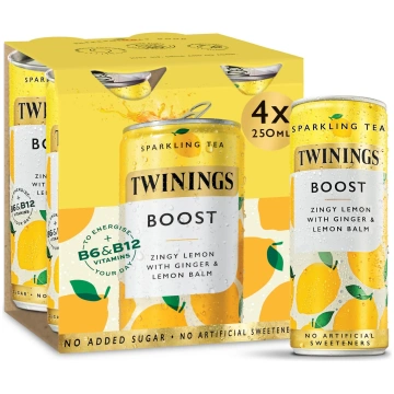 Twinings Boost - Lemon and Ginger Flavoured Sparkl