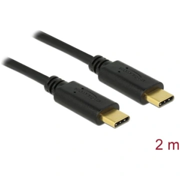 Delock USB 2.0 cable Type-C to Type-C 2 m PD 5 A E