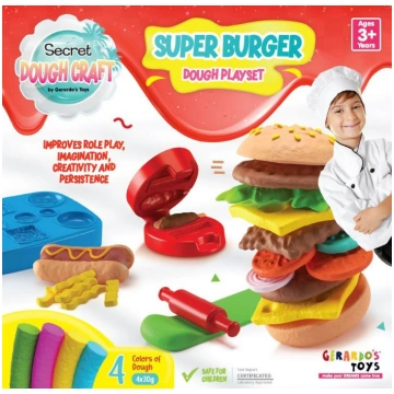 Plastilīns Gerardo"s Toys Super Burger, daudzkrāsa