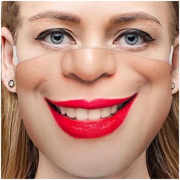 AmyGline Smieklīga sejas maska ar 3D motīvu, mazgā