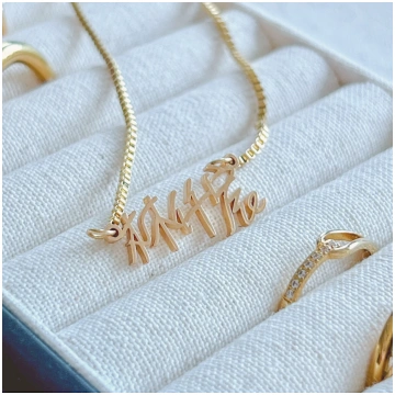 Unique Nameplate Necklace (Chinese) - 4 names / Go