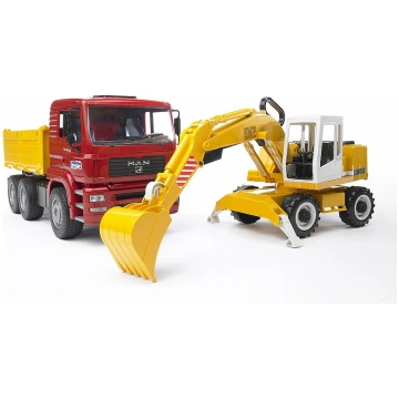 Bruder - MAN TGA construction truck and Liebherr E