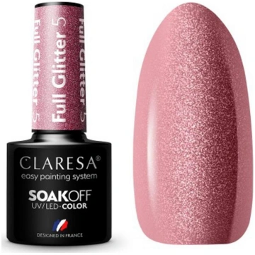 Claresa CLARESA Lakier hybrydowy FULL GLITTER 5 -5
