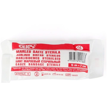 OLKO Sterila marles saite 7cm x 5m