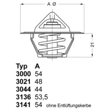 BorgWarner (Wahler) 300083 Termostats, Dzesēšanas 