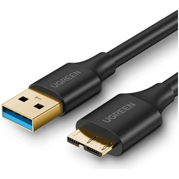 USB-A 3.0 - micro USB-B 0,5 m kabelis - melns UGRE