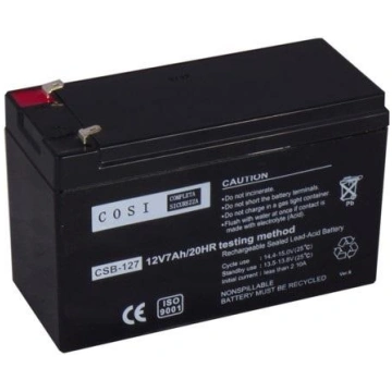 Battery, 12V 7Ah, T1 CSB-127