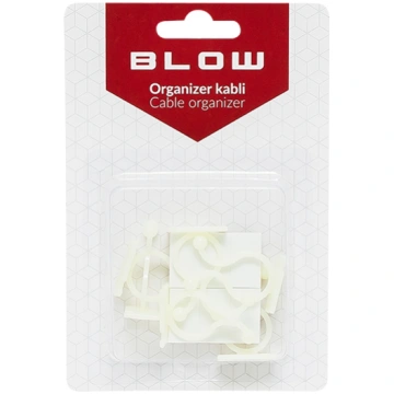 Cable organizer - adhesive twisted white - 6pcs Bl