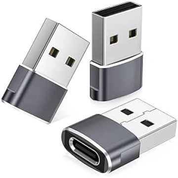USB C Female to USB Male Adapter Pack of 3, Type A