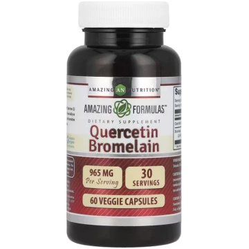 Amazing Nutrition, Quercetin Bromelain, 60 Veggie 