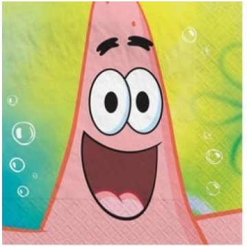 Papīra salvetes "SpongeBob" (Sūklis Bobs Kvadrātbi