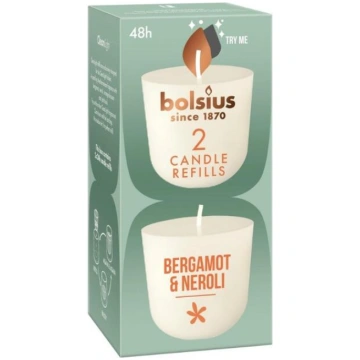 Bolsius CleanLight Uzpildes Sveces 2gab Bergamot&N