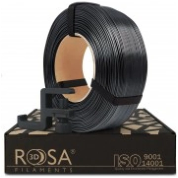 Filaments PCTG 1.75mm Melns, uzpildes 1kg Rosa3D P