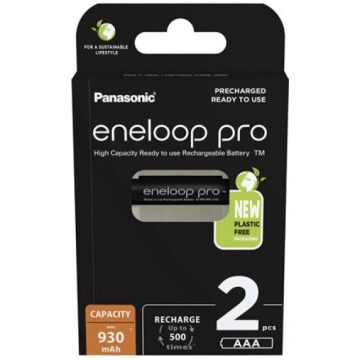 Panasonic Eneloop AAA / R03 930mAh 2 | BK-4HCDE/2B