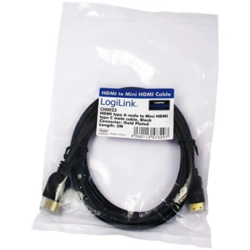Logilink HDMI-Kabel Ethernet A -> mini St/St 2.00m