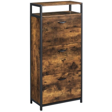 Apavu plaukts 60 x 30 x 130 cm, brūns/melns Nav no